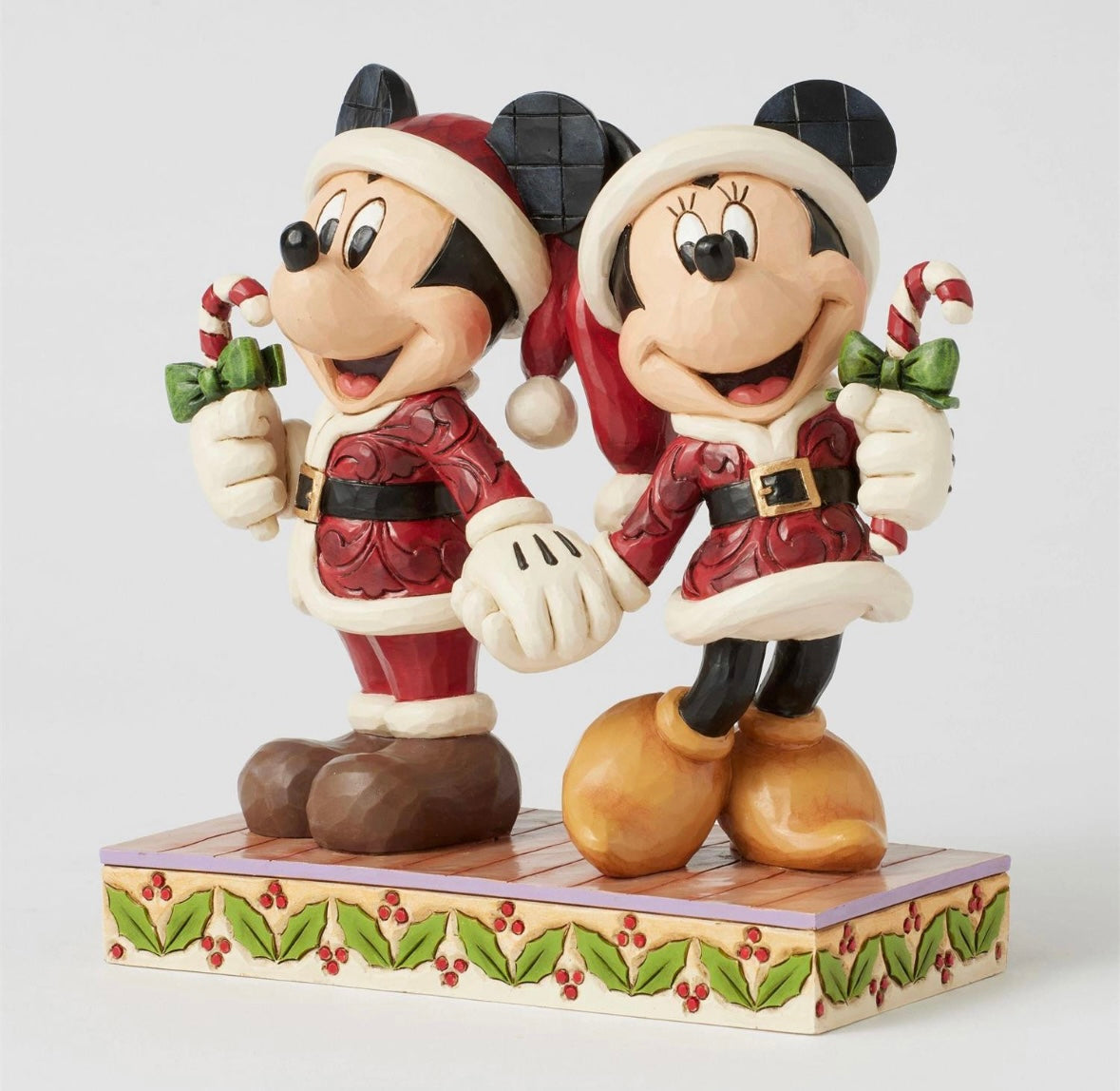 Topolino e Minnie natalizio Bastoncini di zucchero-Disney Traditions Jim Shore