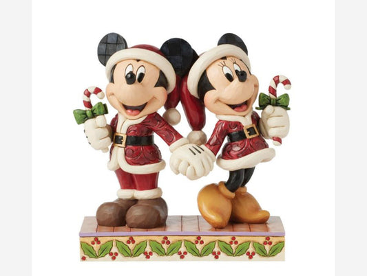 Topolino e Minnie natalizio Bastoncini di zucchero-Disney Traditions Jim Shore