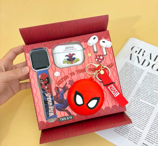 Cuffie bluetooth + smartwatch + cover + portachiavi