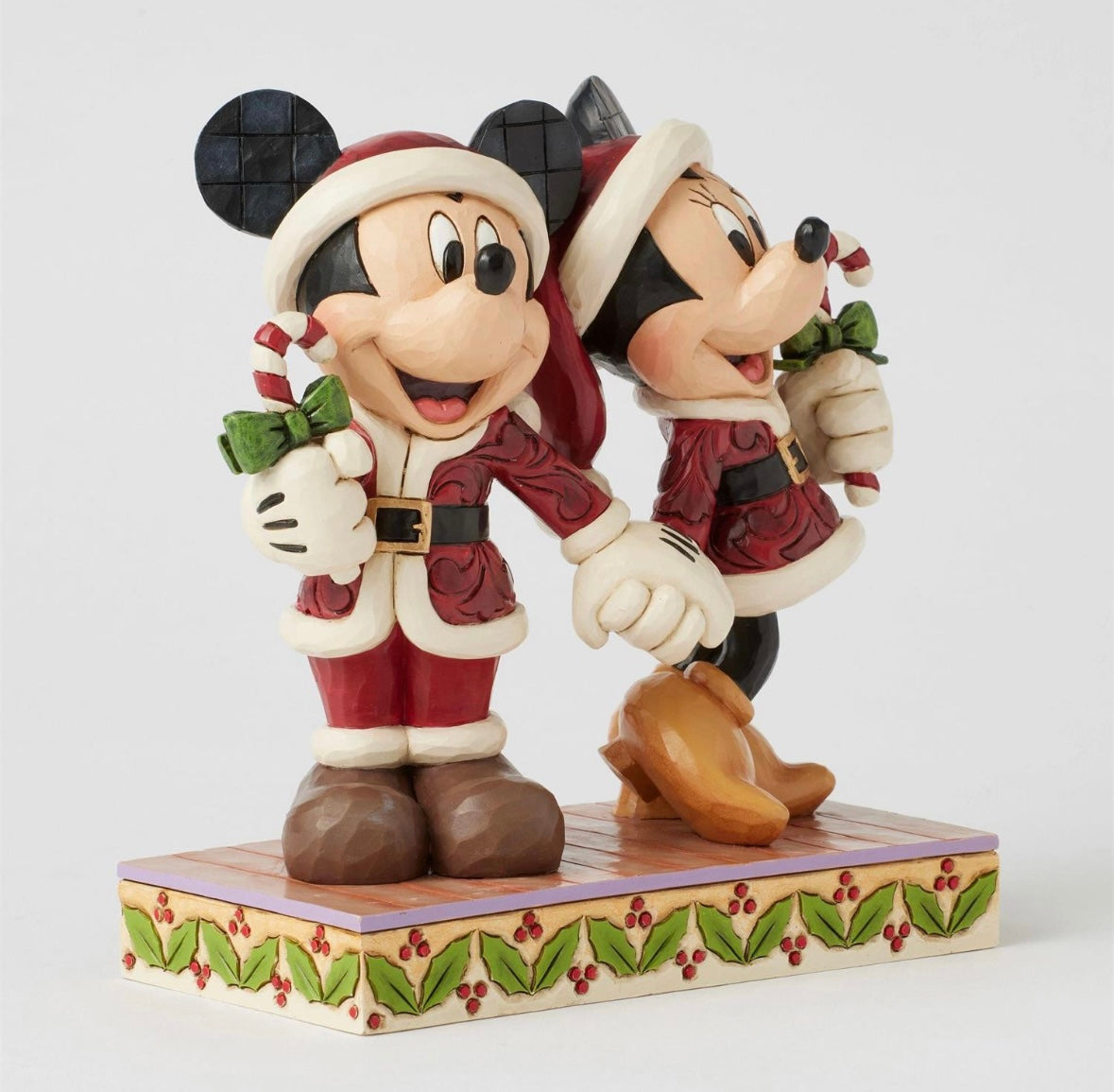 Topolino e Minnie natalizio Bastoncini di zucchero-Disney Traditions Jim Shore