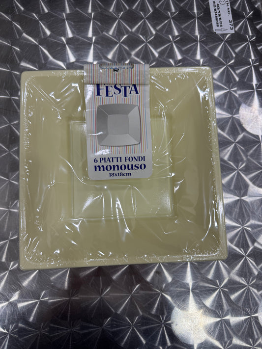 6 piatti monouso 18x18